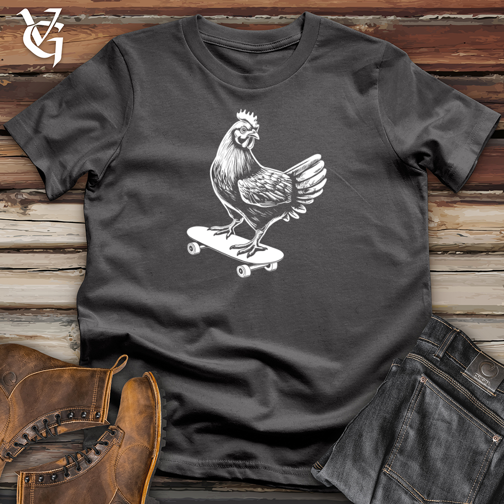 Viking Goods Chicken on a Skateboard Softstyle Tee