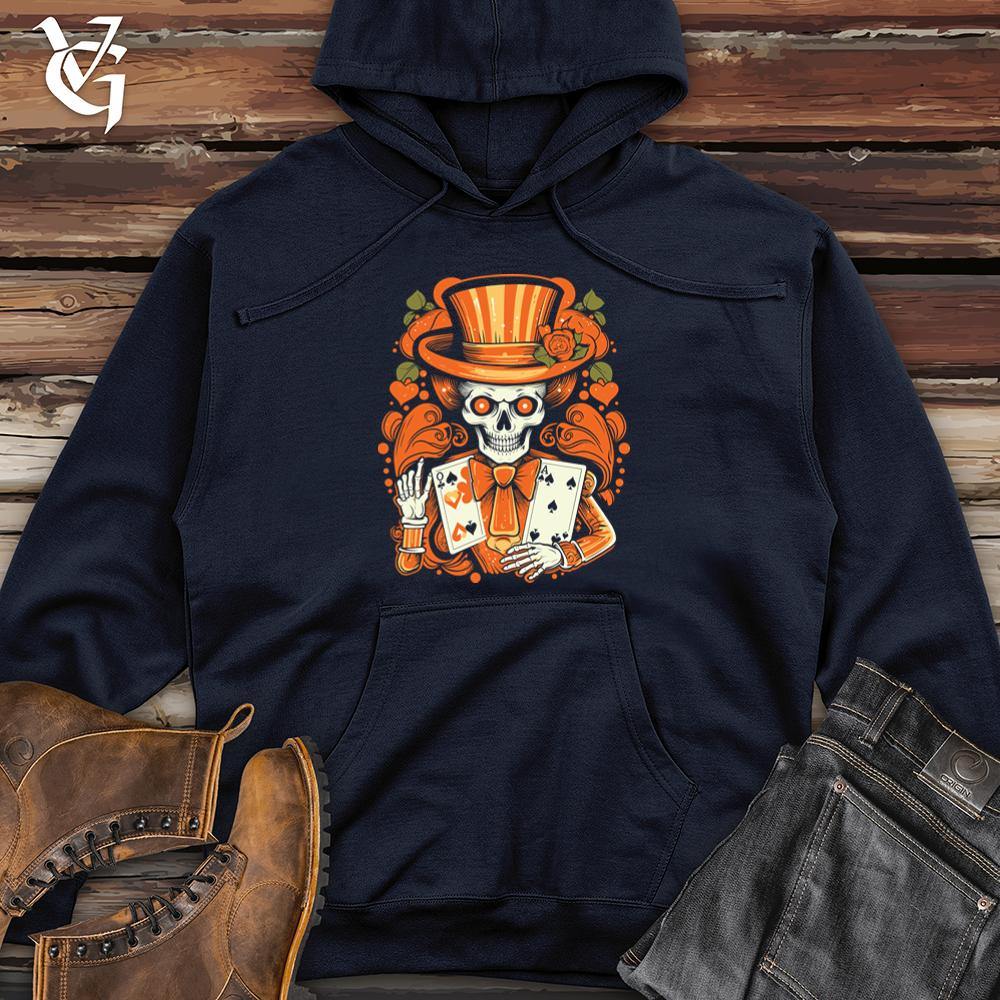 Viking Goods Bold Orange Gambler Midweight Hooded Sweatshirt Classic Navy / L