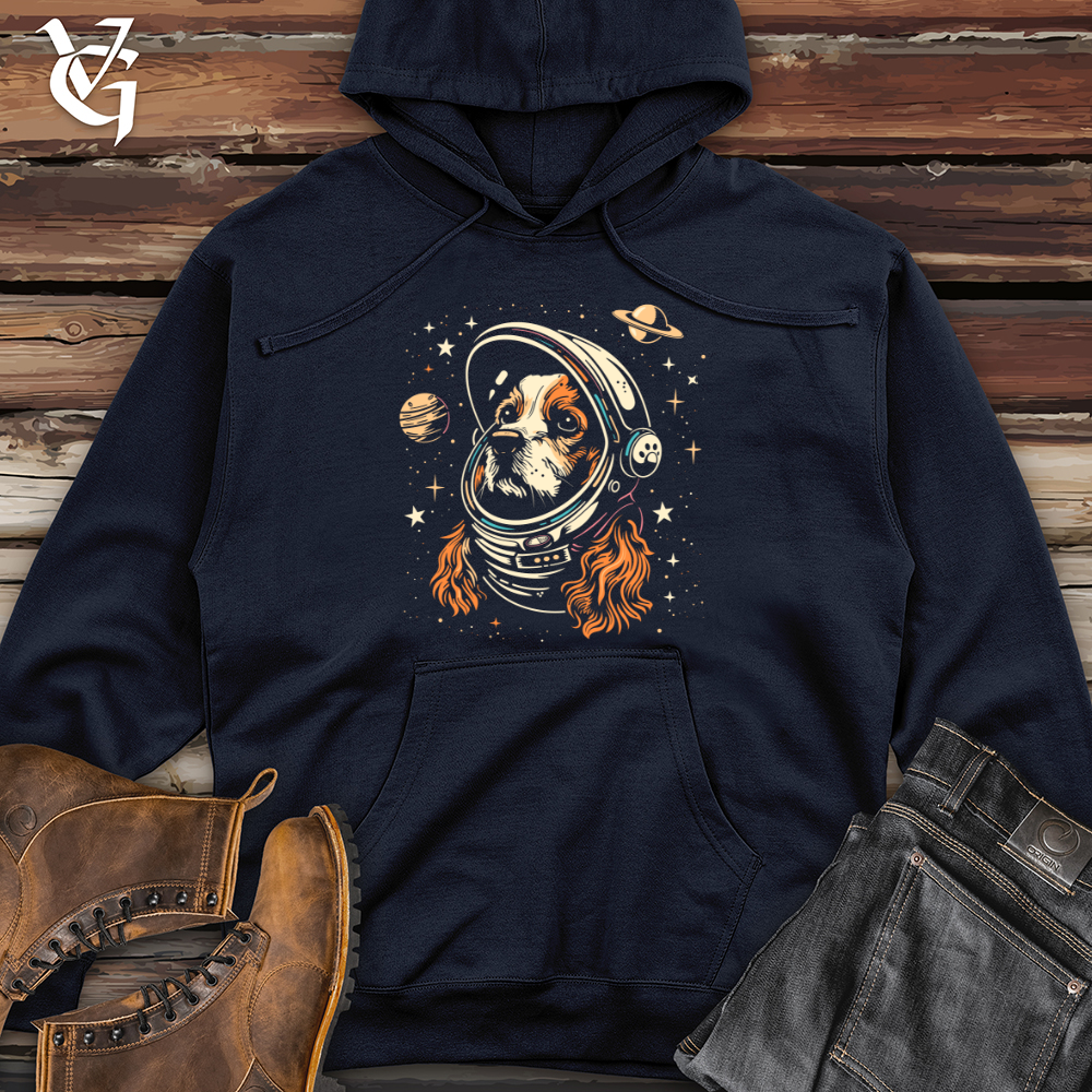 Viking Goods Cosmic Cocker Astronaut Midweight Hooded Sweatshirt Classic Navy / L