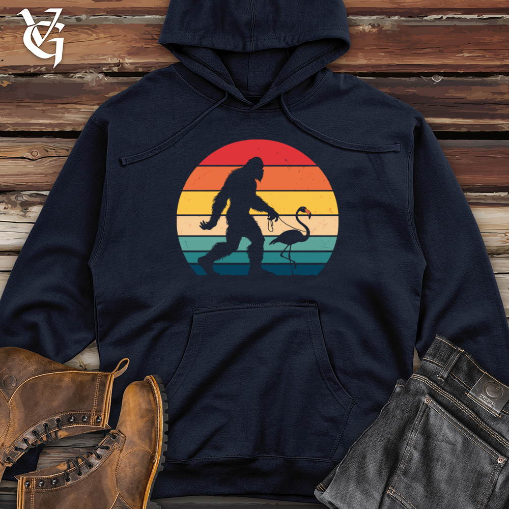 Viking Goods Sasquatch Flamingo Walk Midweight Hooded Sweatshirt Classic Navy / L