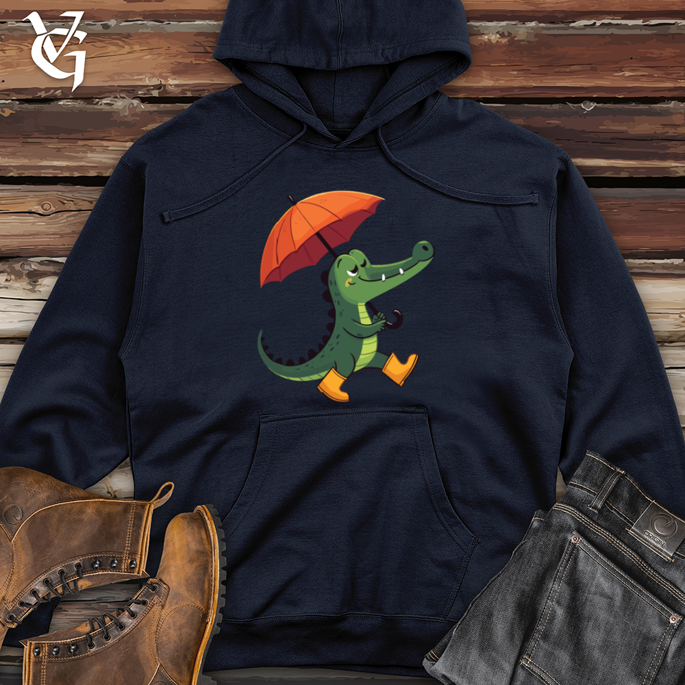 Viking Goods Umbrella Gator Midweight Hooded Sweatshirt Classic Navy / L
