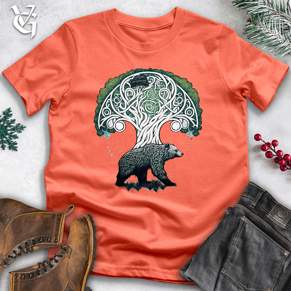 Viking Goods Celtic Bear Of Life Cotton Tee Coral / L