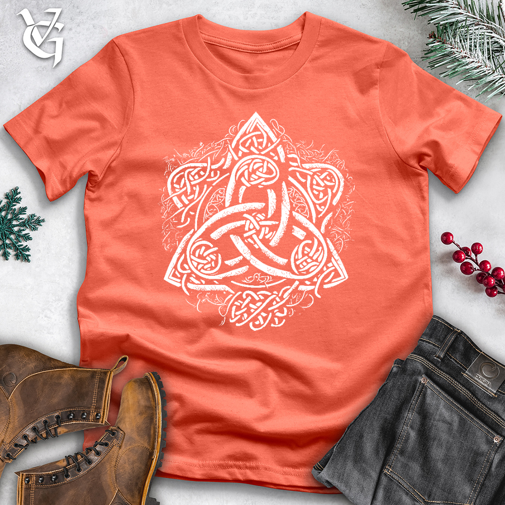 Viking Goods Celtic Trinity Emblem Cotton Tee Coral / L