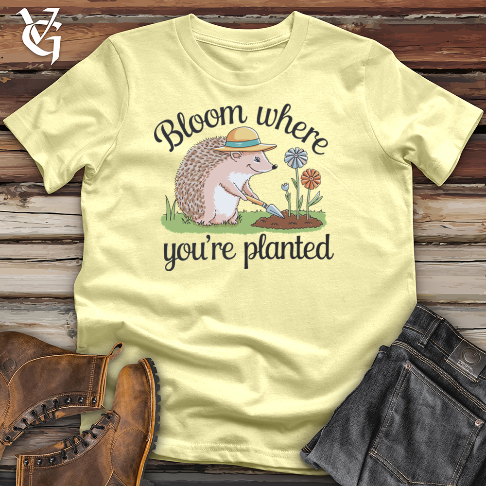 Viking Goods Bloom Where You are Planted Softstyle Tee Cornsilk / L