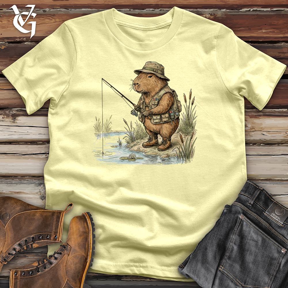 Viking Goods Capybara Fisherman Tee Cornsilk / L