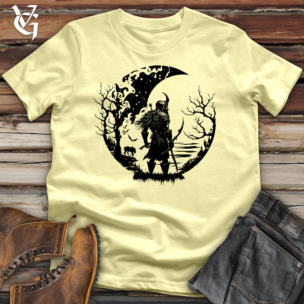 Viking Goods Celtic Moon Viking Warrior Softstyle Tee Cornsilk / L