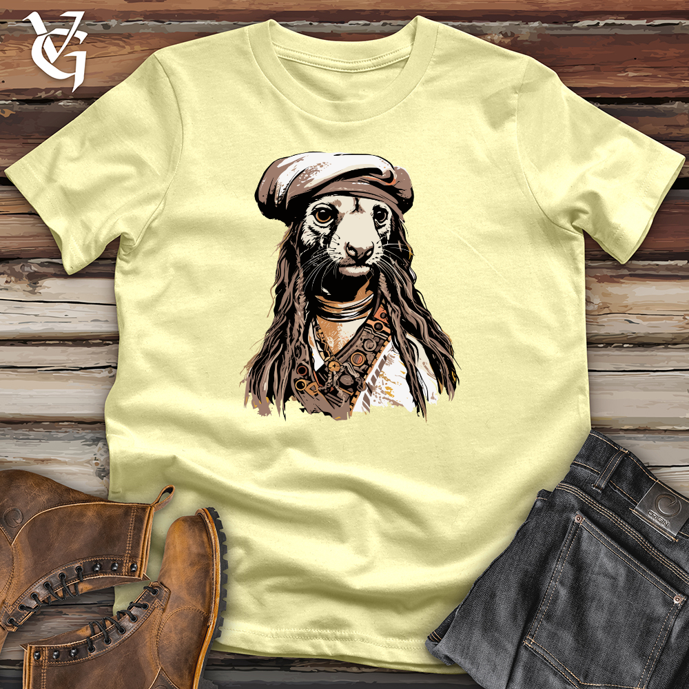 Viking Goods Ferret Pirate Softstyle Tee Military Green / L