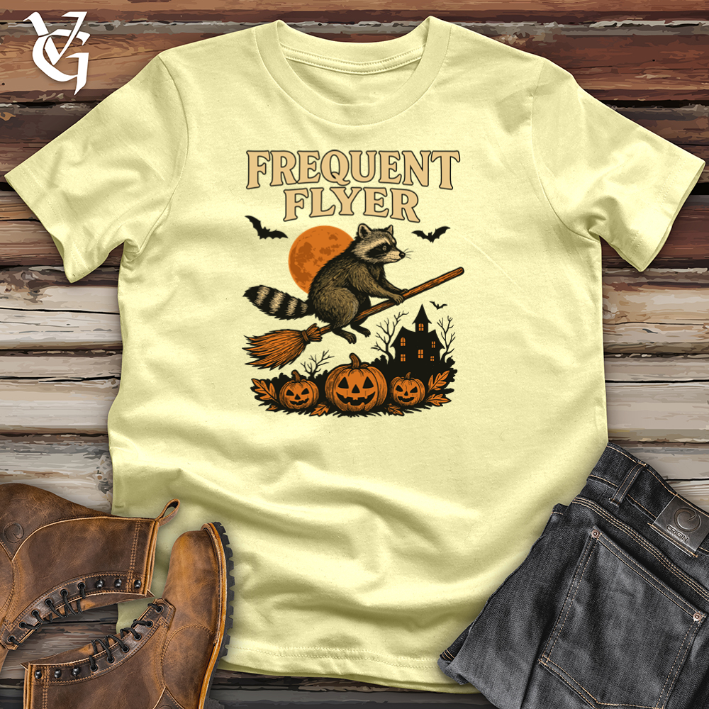 Viking Goods Frequent Flyer Raccoon Softstyle Tee Cornsilk / L