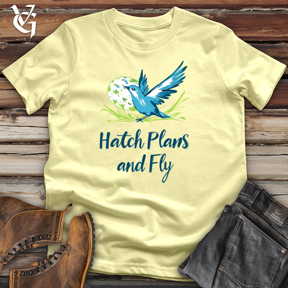 Viking Goods Hatch Plans and Fly Softstyle Tee Cornsilk / L