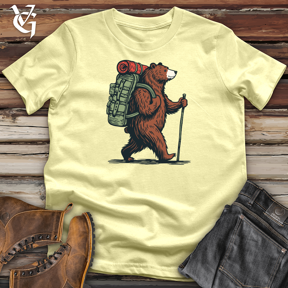 Viking Goods Hiking Bear Softstyle Tee Cornsilk / L