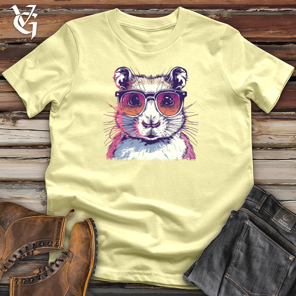 Viking Goods Hipster Ferret Shades Softstyle Tee Cornsilk / L