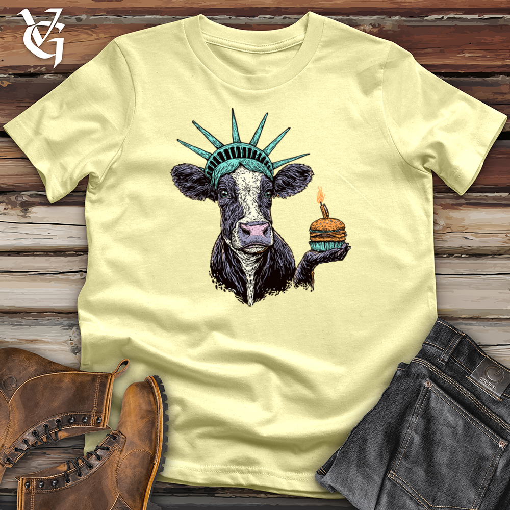 Viking Goods Liberty Cow Softstyle Tee Cornsilk / L