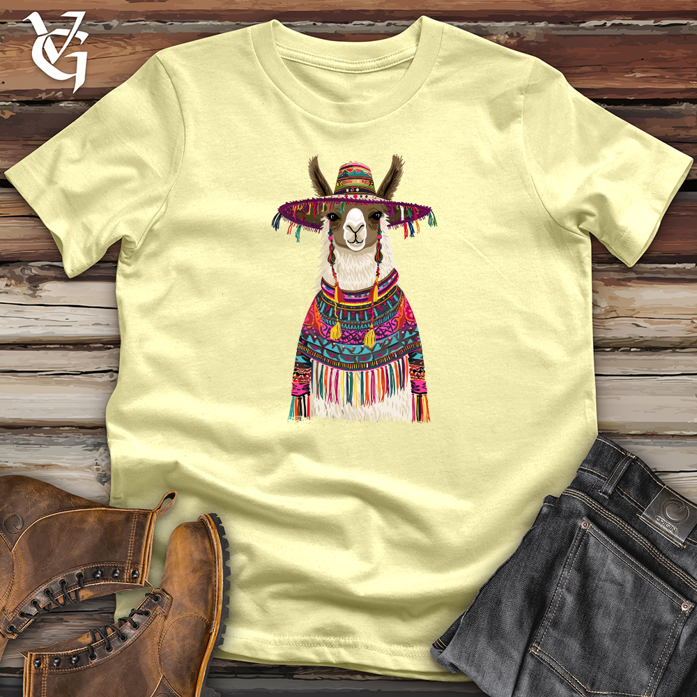 Viking Goods Llama Fiesta Attire Softstyle Tee Cornsilk / L