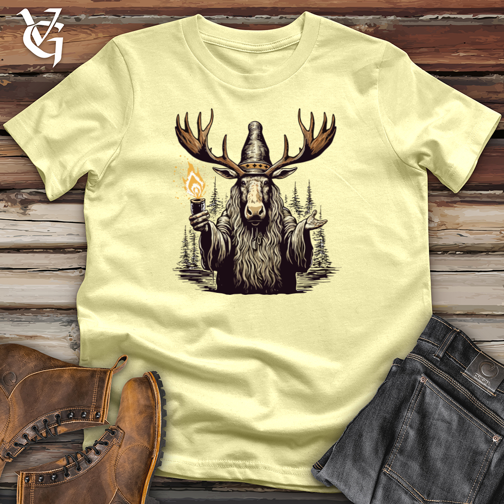 Viking Goods Moose Wizard Enigma Softstyle Tee Cornsilk / L