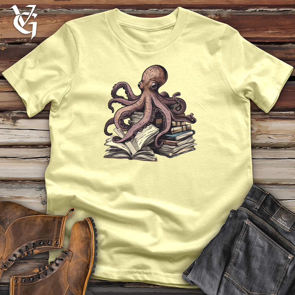 Viking Goods Octopus Book Wisdom Softstyle Tee Cornsilk / L