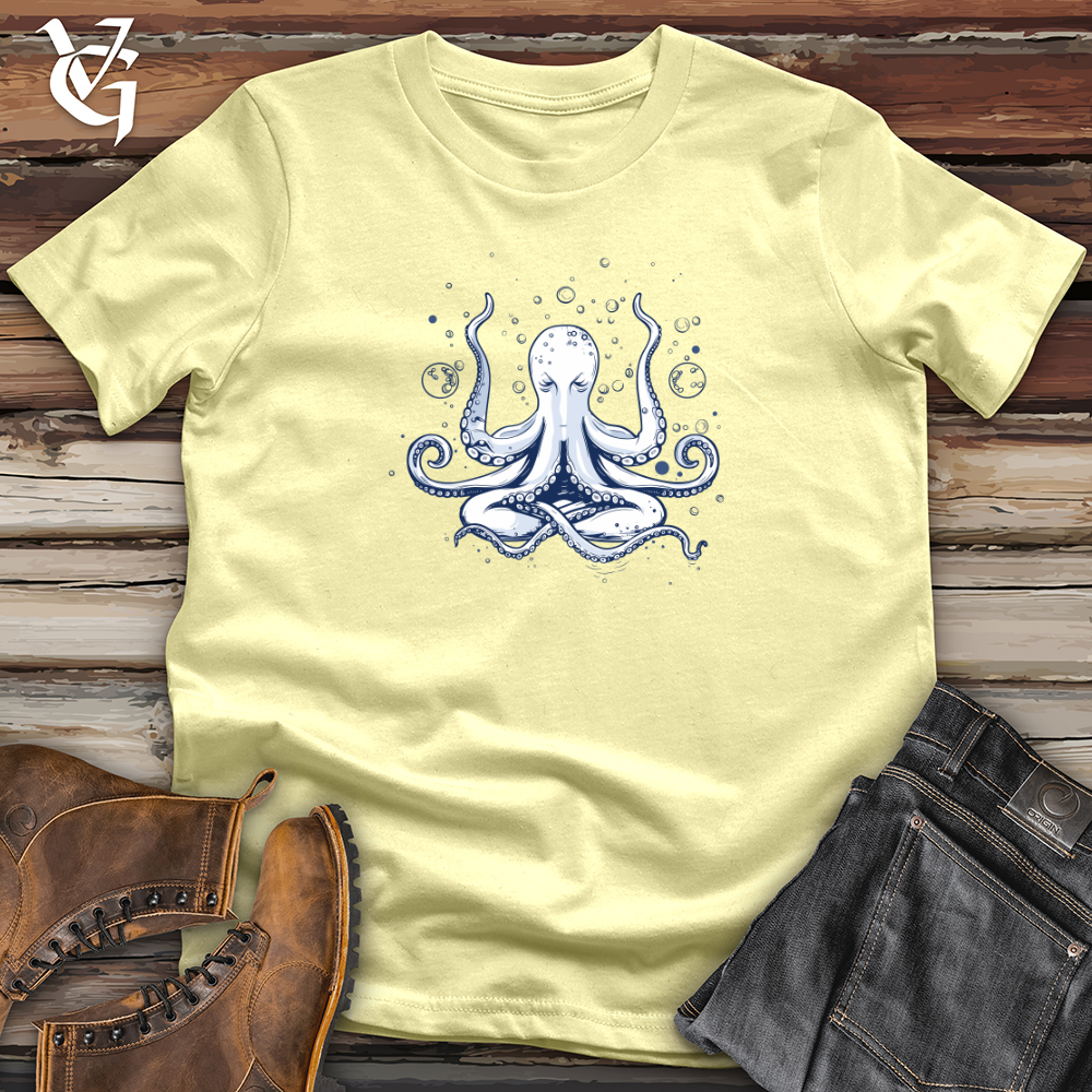 Viking Goods Octopus Bubble Meditation Softstyle Tee Cornsilk / L