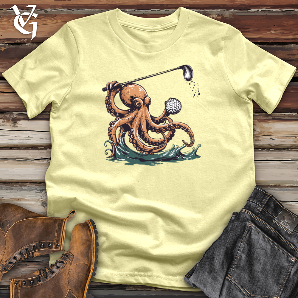 Viking Goods Octopus Golf Swing Softstyle Tee Cornsilk / L