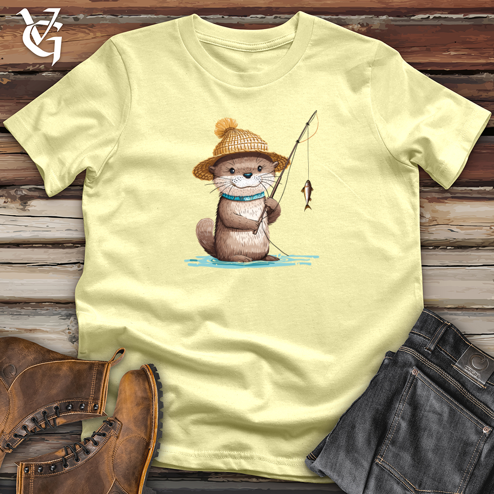 Viking Goods Otter Angler Joy Softstyle Tee Cornsilk / L