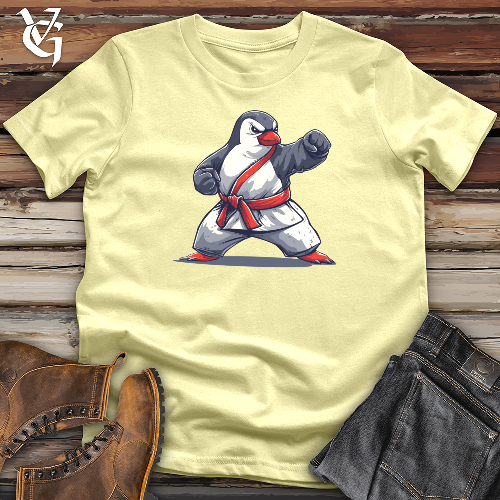 Viking Goods Penguin Karate Master Softstyle Tee Cornsilk / L