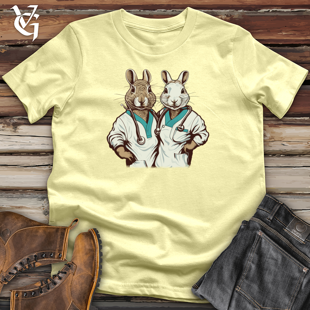 Viking Goods Rabbits Healthcare Team Softstyle Tee Cornsilk / L