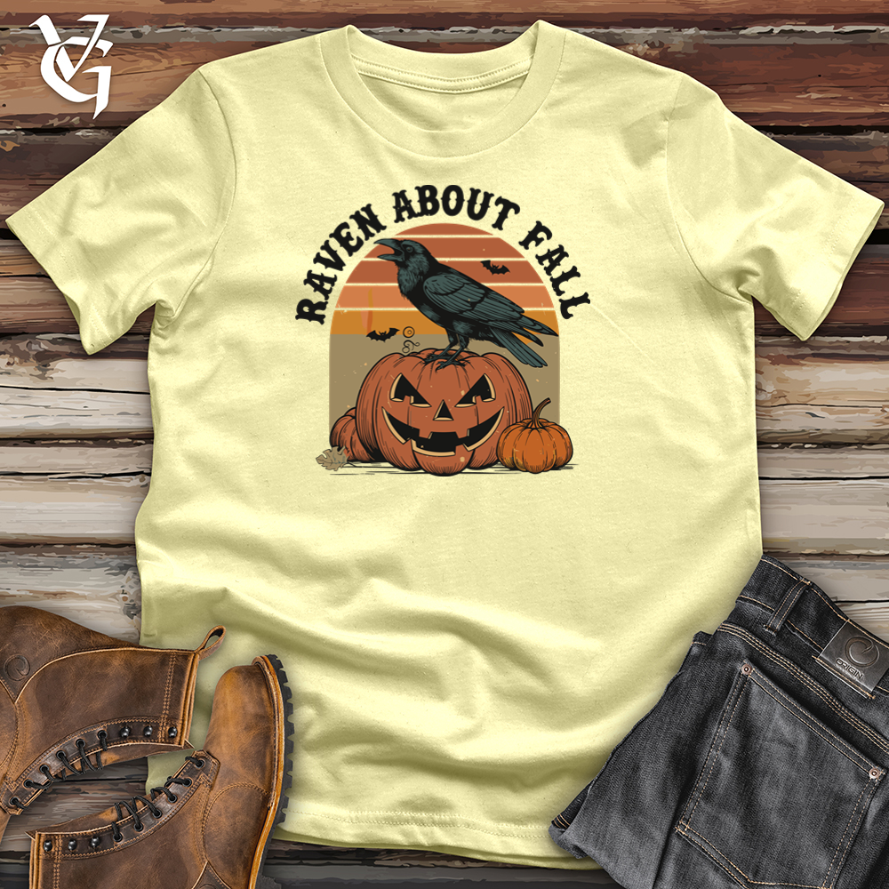 Viking Goods Raven About Fall Softstyle Tee Cornsilk / L