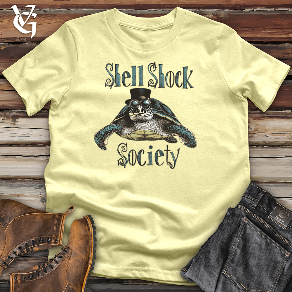 Viking Goods Shell Shock Society Softstyle Tee Cornsilk / L