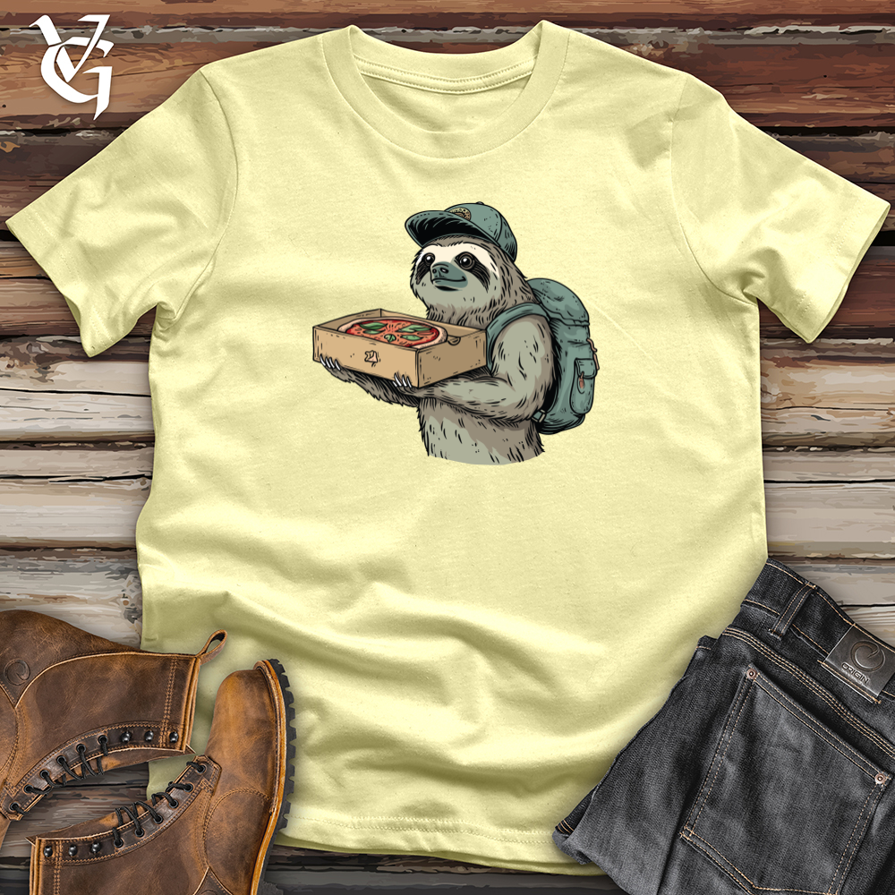 Viking Goods Sloth Pizza Delivery Softstyle Tee Cornsilk / L