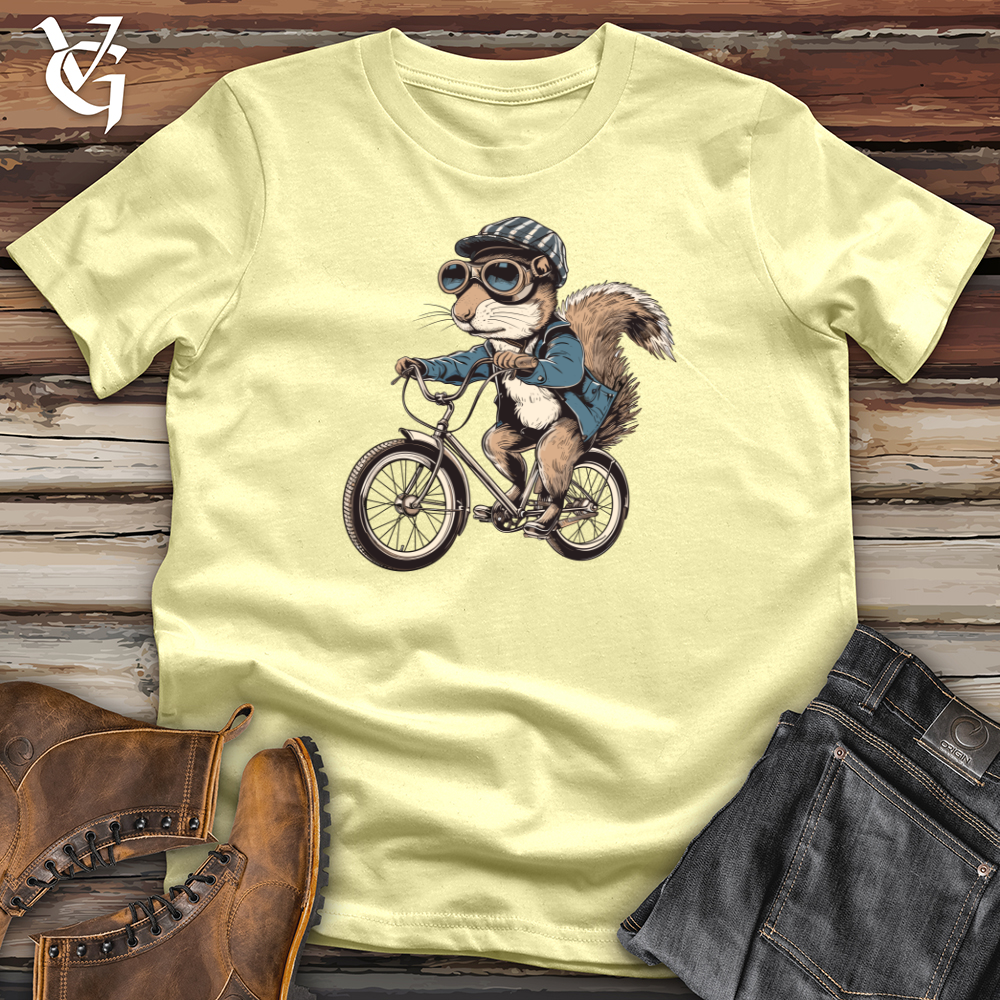 Viking Goods Squirrel Cyclist Voyage Softstyle Tee Cornsilk / L