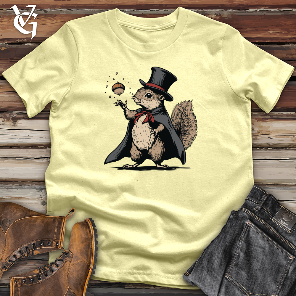 Viking Goods Squirrel Magician Show Softstyle Tee Cornsilk / L