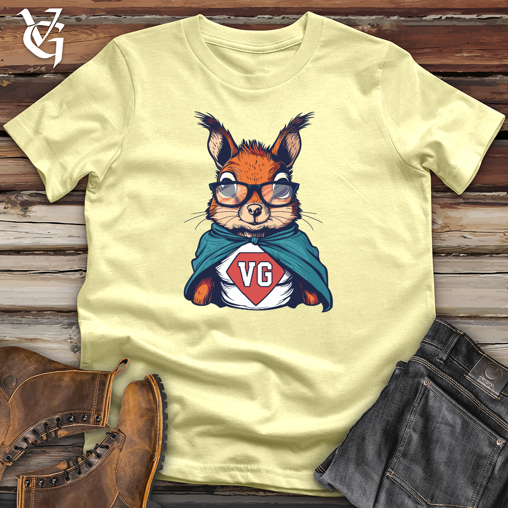 Viking Goods Squirrel Superhero Pose Softstyle Tee Cornsilk / L