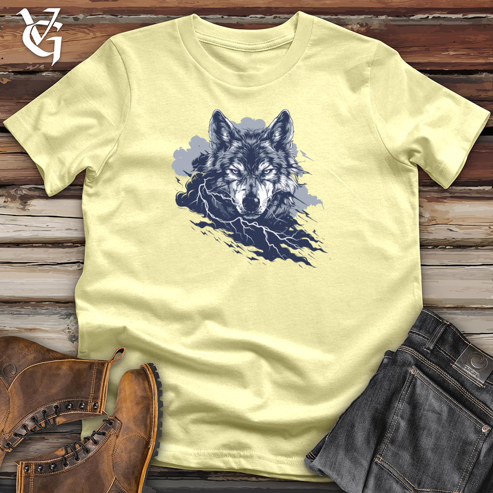 Viking Goods Thunder Wolf Glare Softstyle Tee Cornsilk / L