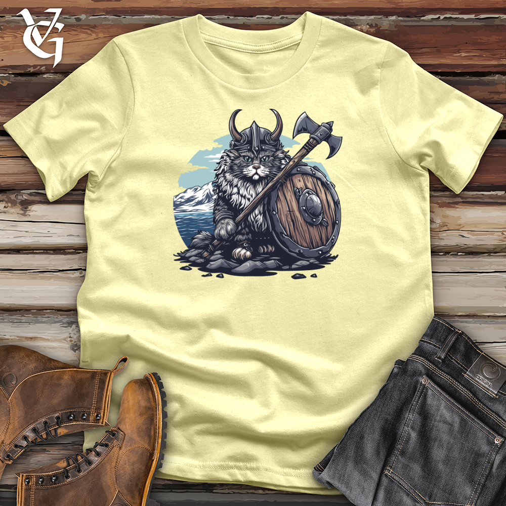 Viking Goods Viking Cat Warrior Softstyle Tee Cornsilk / L