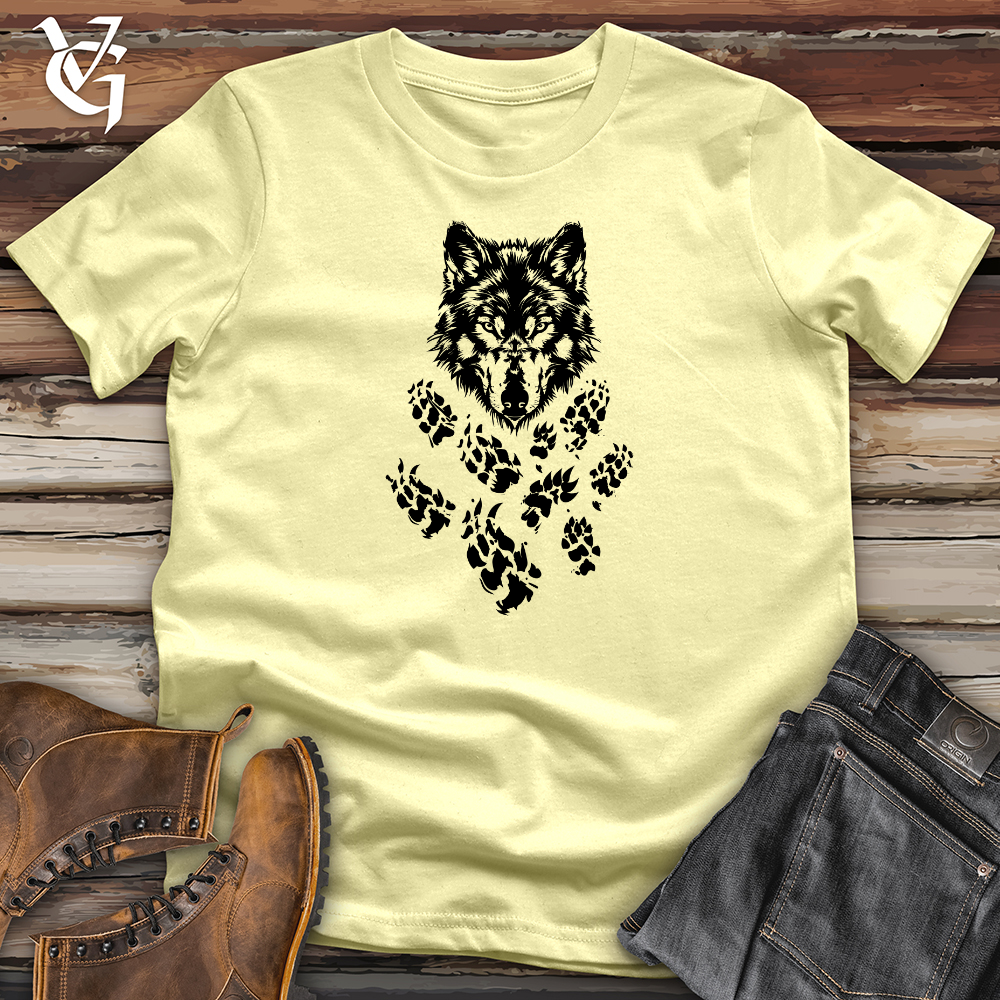 Viking Goods Wolf Paw Trail Softstyle Tee Cornsilk / L