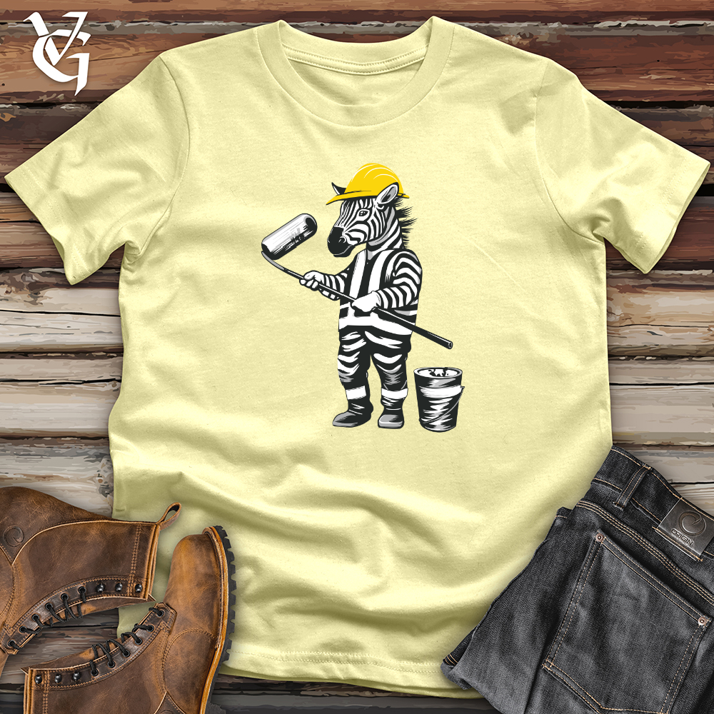 Viking Goods Zebra Builder Brush Softstyle Tee Cornsilk / L