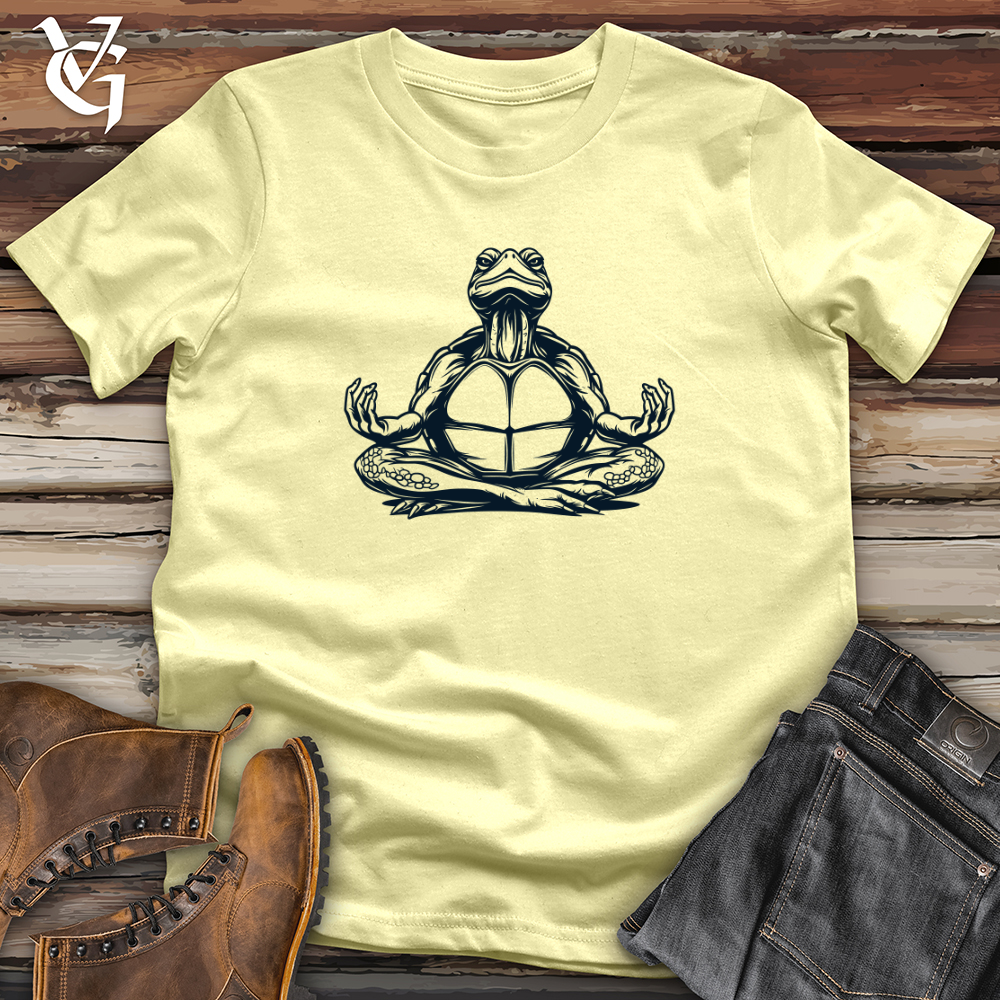 Viking Goods Zen Turtle Meditation Softstyle Tee Cornsilk / L