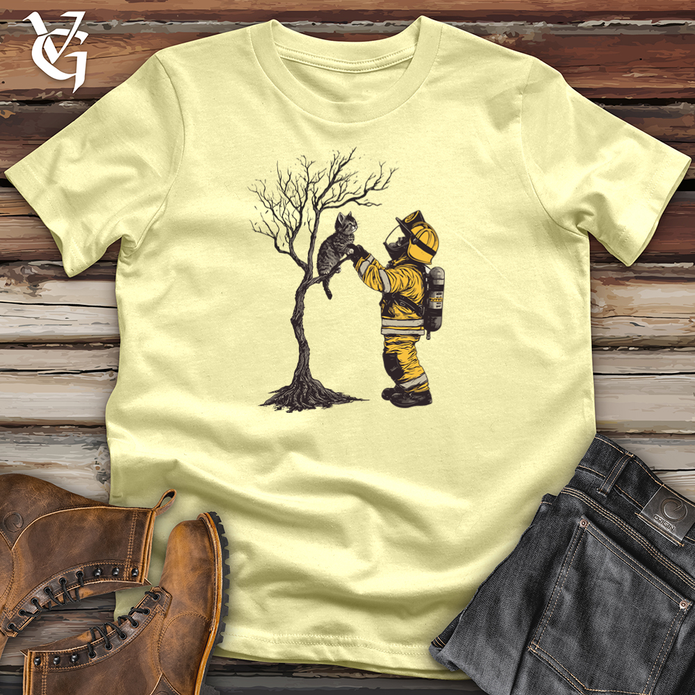 Viking Goods Cat Rescue Softstyle Tee Cornsilk / S