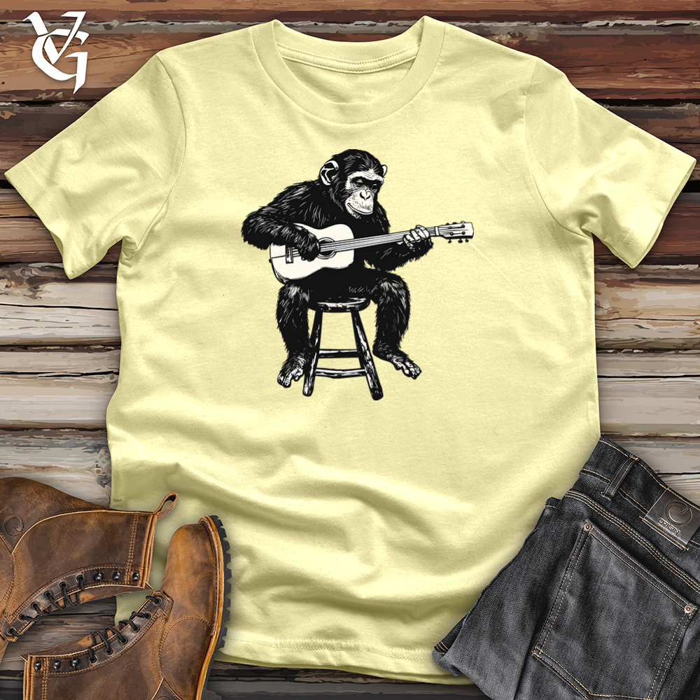 Viking Goods Monkey Guitarist Softstyle Tee Cornsilk / S