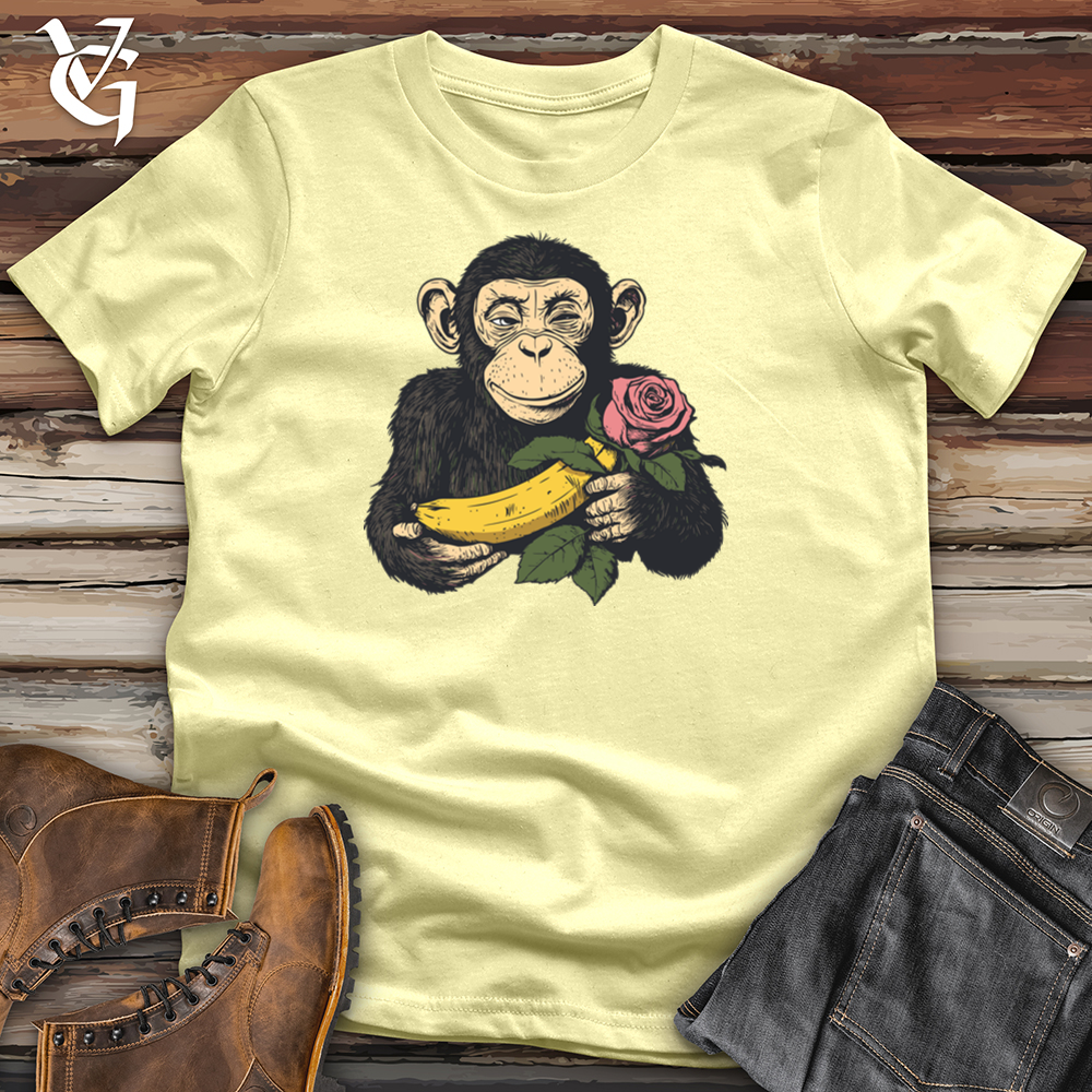 Viking Goods Monkey Valentine Softstyle Tee Cornsilk / S