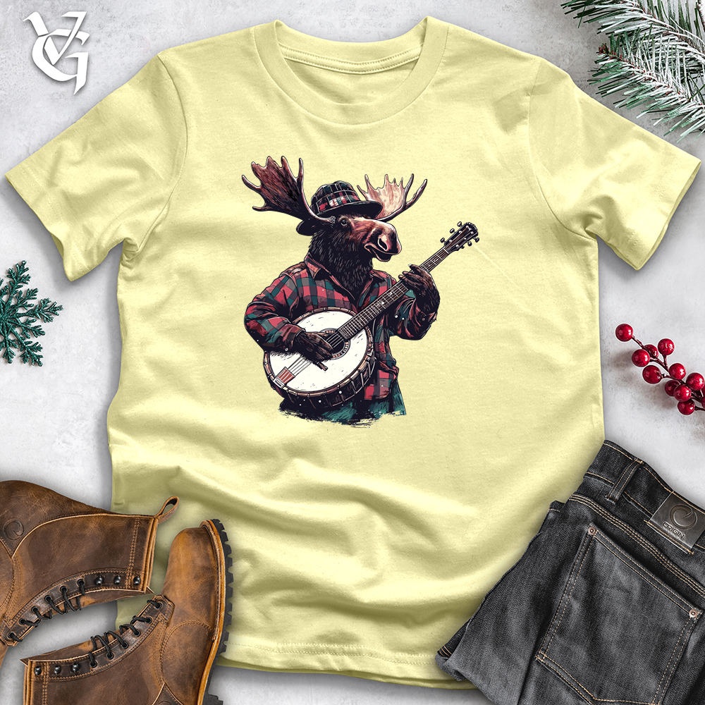 Viking Goods Moose Banjo Softstyle Tee Cornsilk / S