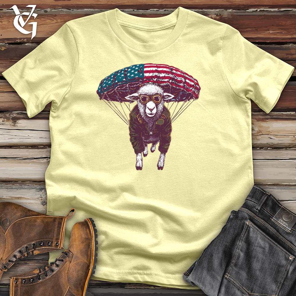 Viking Goods Sheep with Parachute Softstyle Tee Cornsilk / S