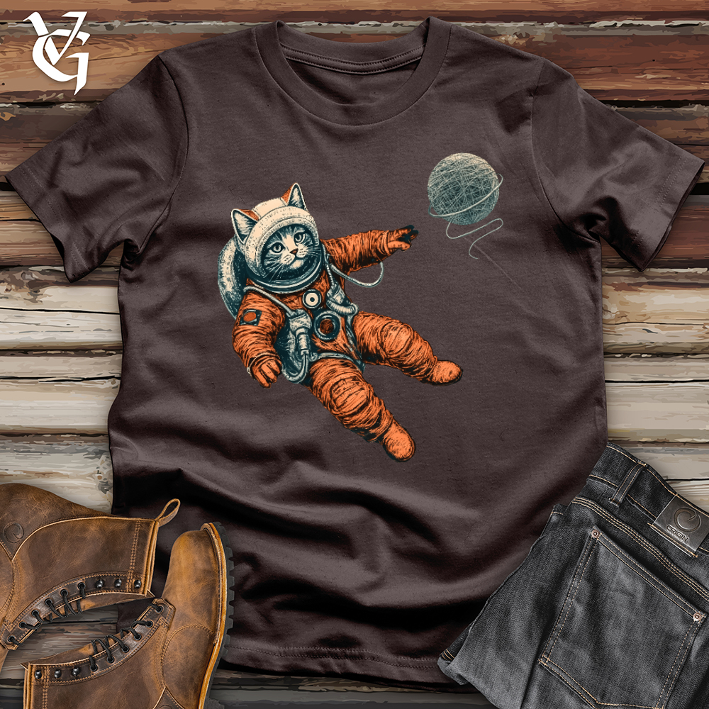 Viking Goods Astronaut Kitty Softstyle Tee Dark Chocolate / L