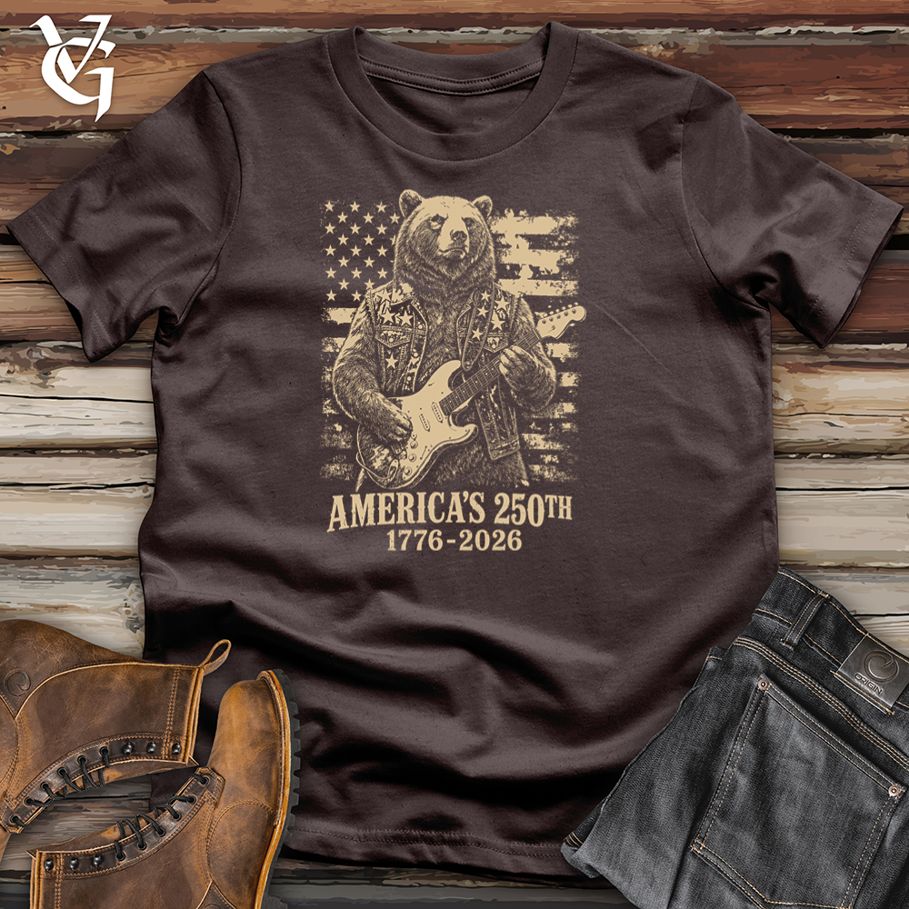Viking Goods Bear American Guitar Softstyle Tee Dark Chocolate / L