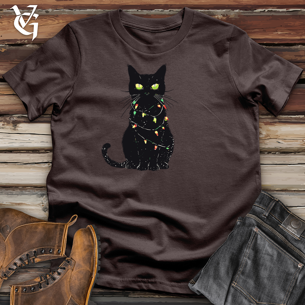 Viking Goods Black Cat Lights Tee Dark Chocolate / L