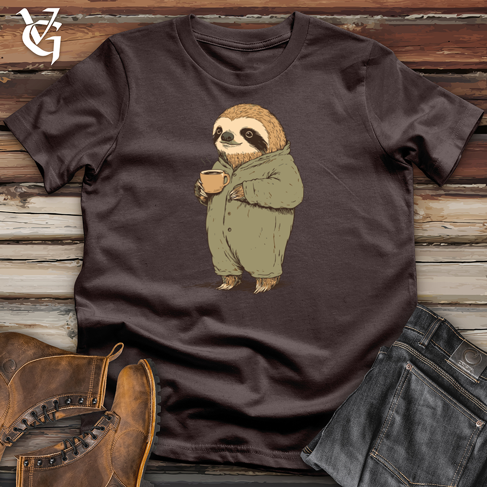 Viking Goods Blue Collar Sloth Softstyle Tee Dark Chocolate / L