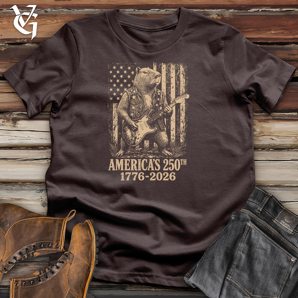 Viking Goods Capybara American Guitar Softstyle Tee Dark Chocolate / L