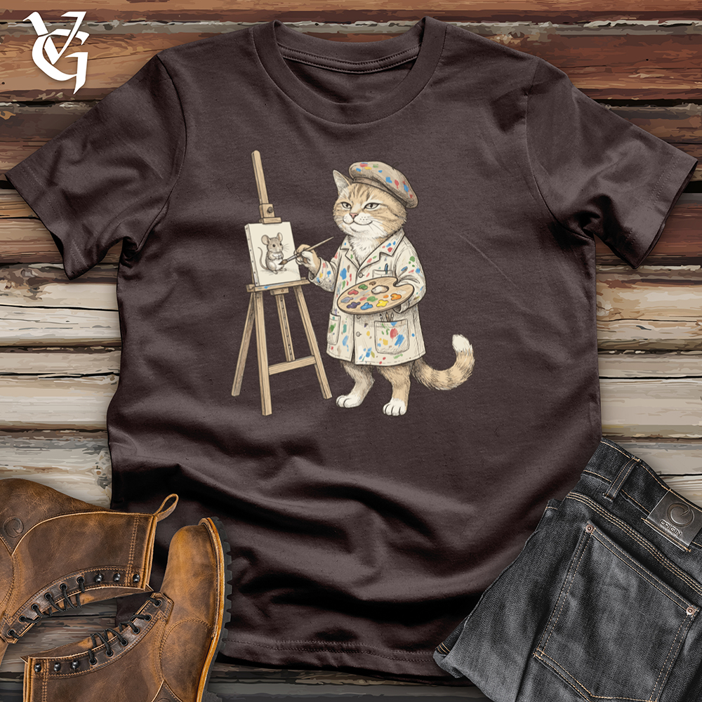 Viking Goods Cat Painter Tee Dark Chocolate / L