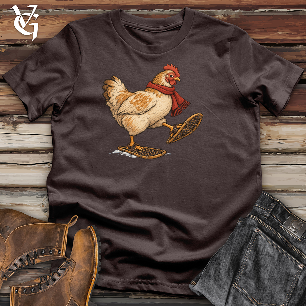 Viking Goods Chicken Snow Shoes Tee Dark Chocolate / L