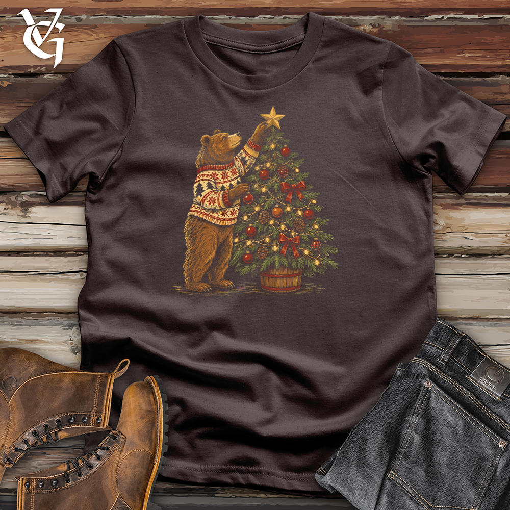 Viking Goods Christmas Bear Tee Dark Chocolate / L