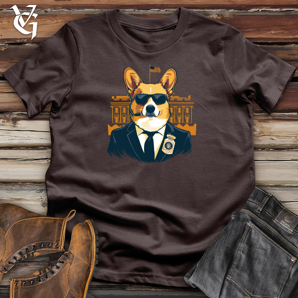 Viking Goods Corgi Secret Service Softstyle Tee Dark Chocolate / L