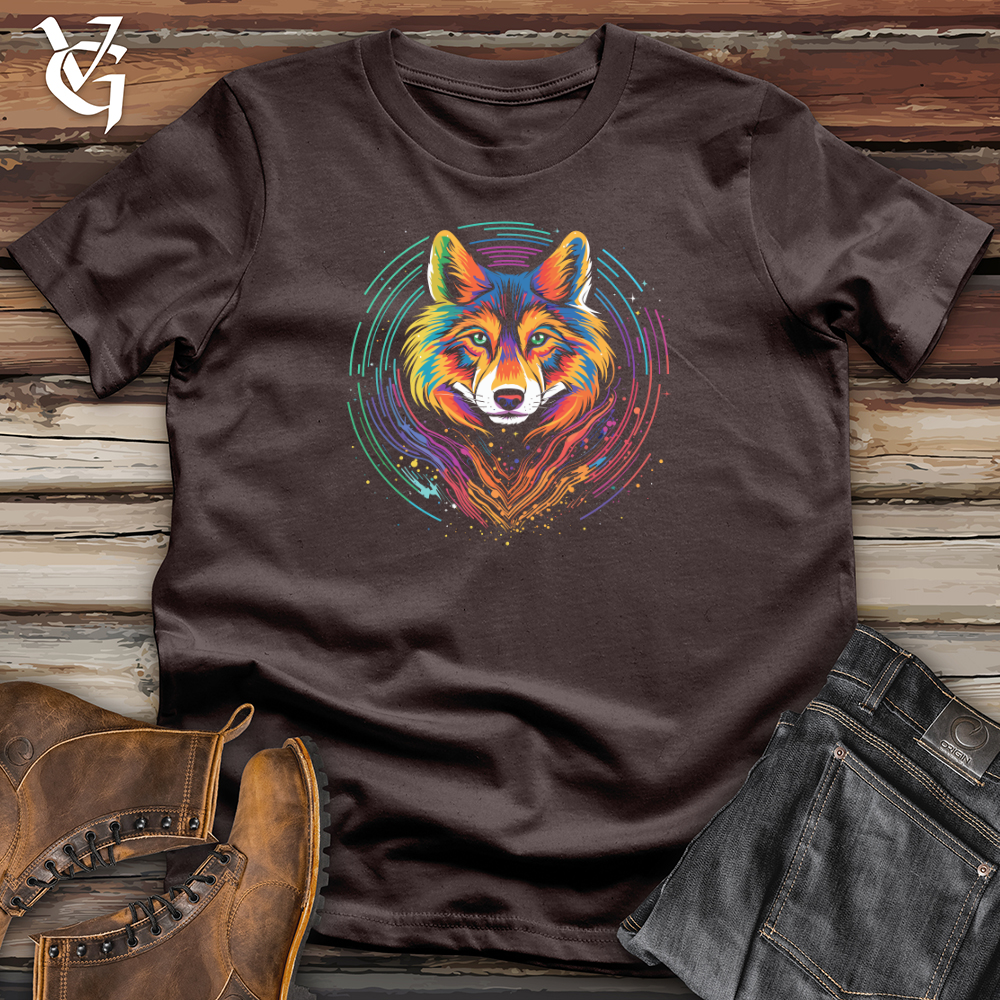 Viking Goods Cosmic Fox Vibrance Softstyle Tee Dark Chocolate / L
